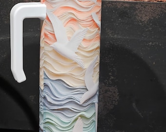 20 ounce Hogg sublimation tumbler with handle