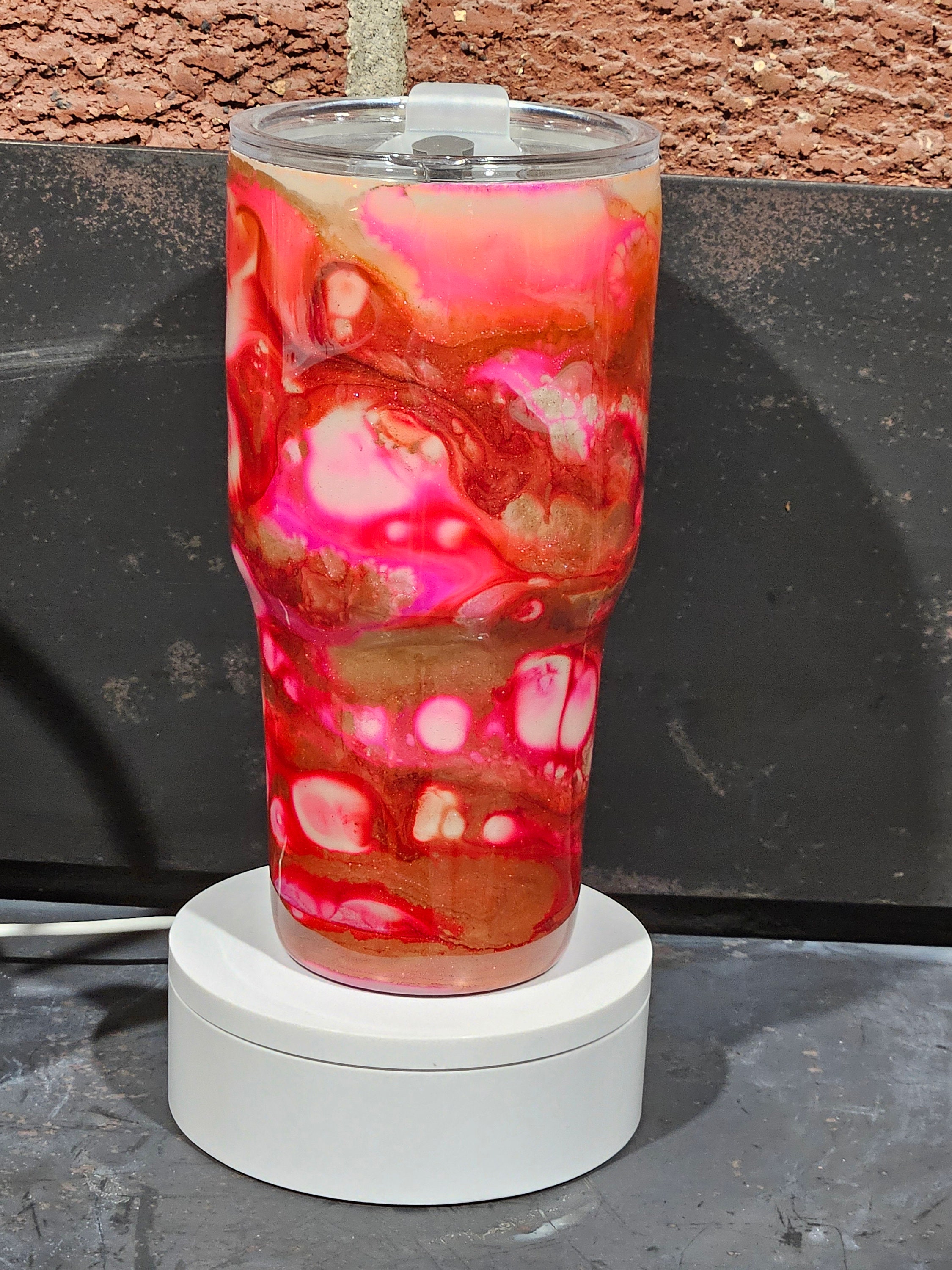 Handcrafted 30oz Modern Curve Insulated Alcohol Ink Tumbler - Etsy