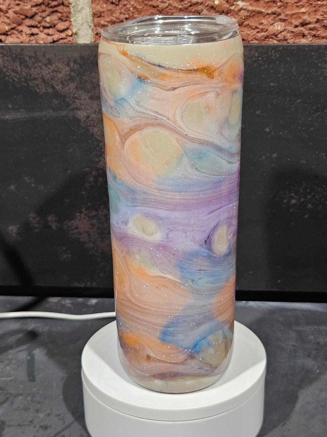 Handcrafted 20oz Skinny Insulated Alcohol Ink Tumbler - Etsy