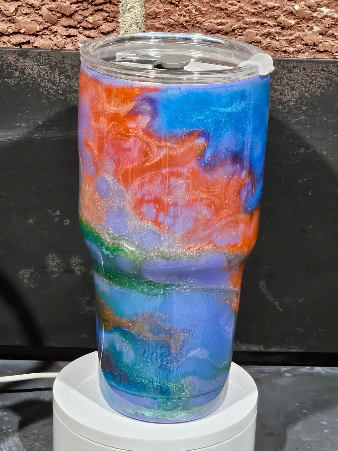 Handcrafted 30oz Insulated Modern Curve Alcohol Ink Tumbler - Etsy