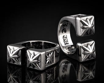 Gothic Star Cuff Ring | Stainless Steel Punk Streetwear Jewelry