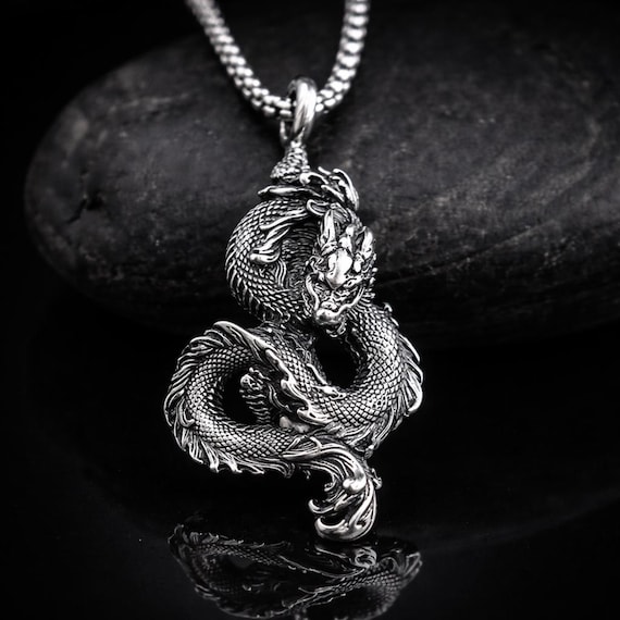 Dragon Necklace | Stainless Steel Pendant Mythical Fantasy Jewelry
