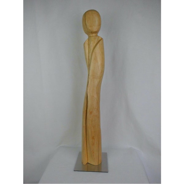 Skulptur aus Holz, Ahorn, Statue aus Holz, menschliche Figur, Holzstatue, Kunst aus Holz, Holzskulptur, menschliche Figur, Dekoration innen