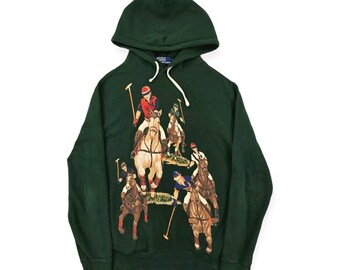 Polo Ralph Lauren 5 Horse Men Hoodie Green Men s Small Limited Edition Etsy UK