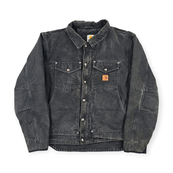 Buy Carhartt Berwick Y2K Workwear Fleece Lined Jacket Grey Men s Large Online in India Etsy
