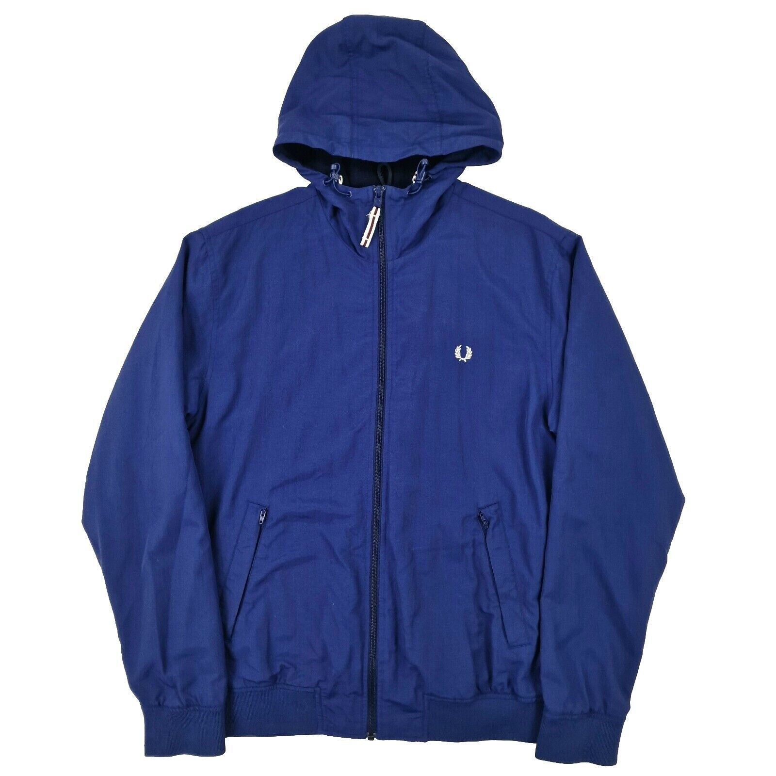 Fred Perry Hooded Bomber Jacket Blue Men s Small Etsy