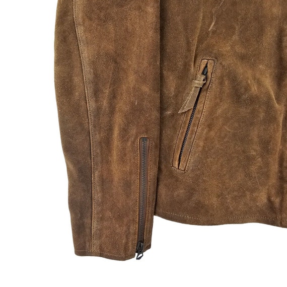 Polo Ralph Lauren Suede Cafe Racer Bomber Jacket Brown Men's Polo Ralph Lauren Suede Cafe Racer Bomber Jacket Brown Men's