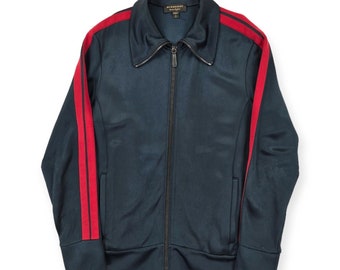 Burberry High Shine Technical Track Jacket Navy Men's Large