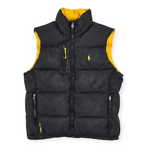 ジャケット・アウター POLO Ralph Lauren down vest black yellow Polo Ralph Lauren RL/150 Down Puffer Gilet Jacket Black Men's