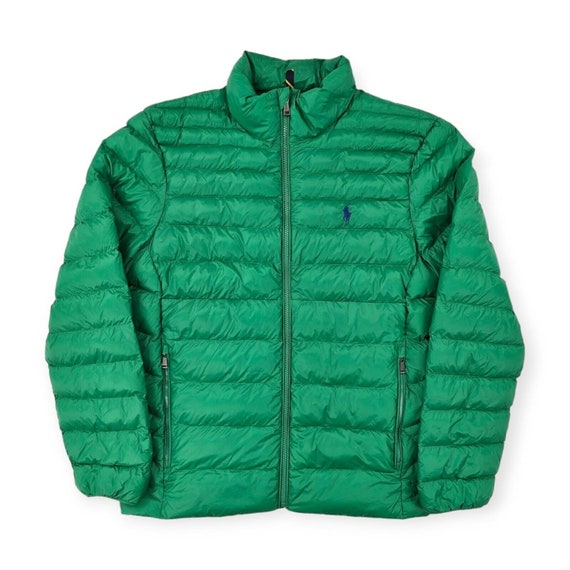 Ralph lauren puffer jacket green deals