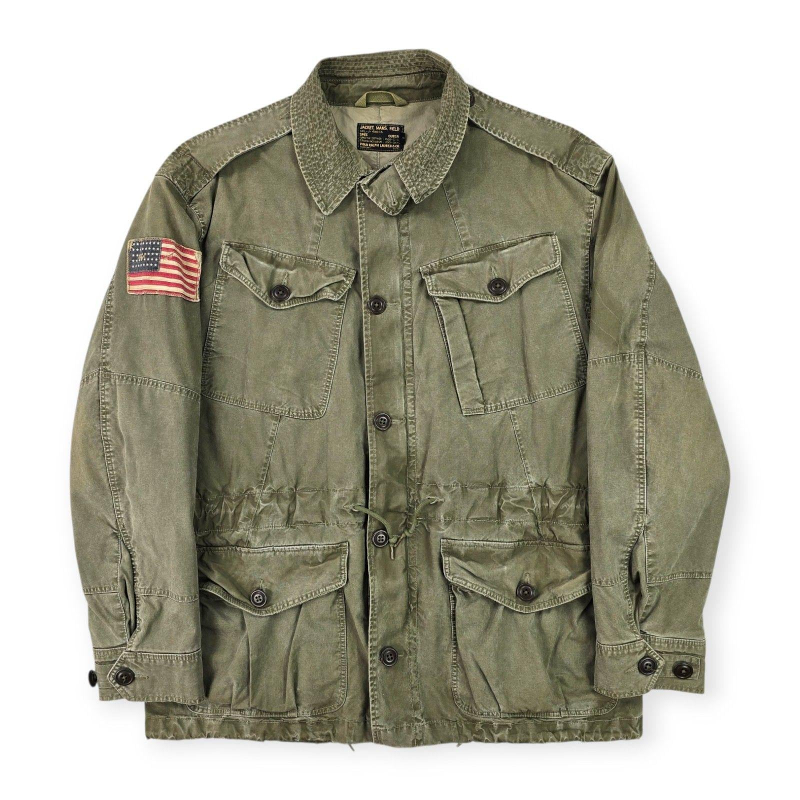 Polo Ralph Lauren Military Patch Field Jacket Green Men's