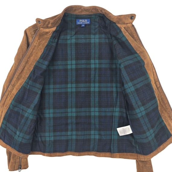 Polo Ralph Lauren Suede Cafe Racer Bomber Jacket Brown Men's Polo Ralph Lauren Suede Cafe Racer Bomber Jacket Brown Men's