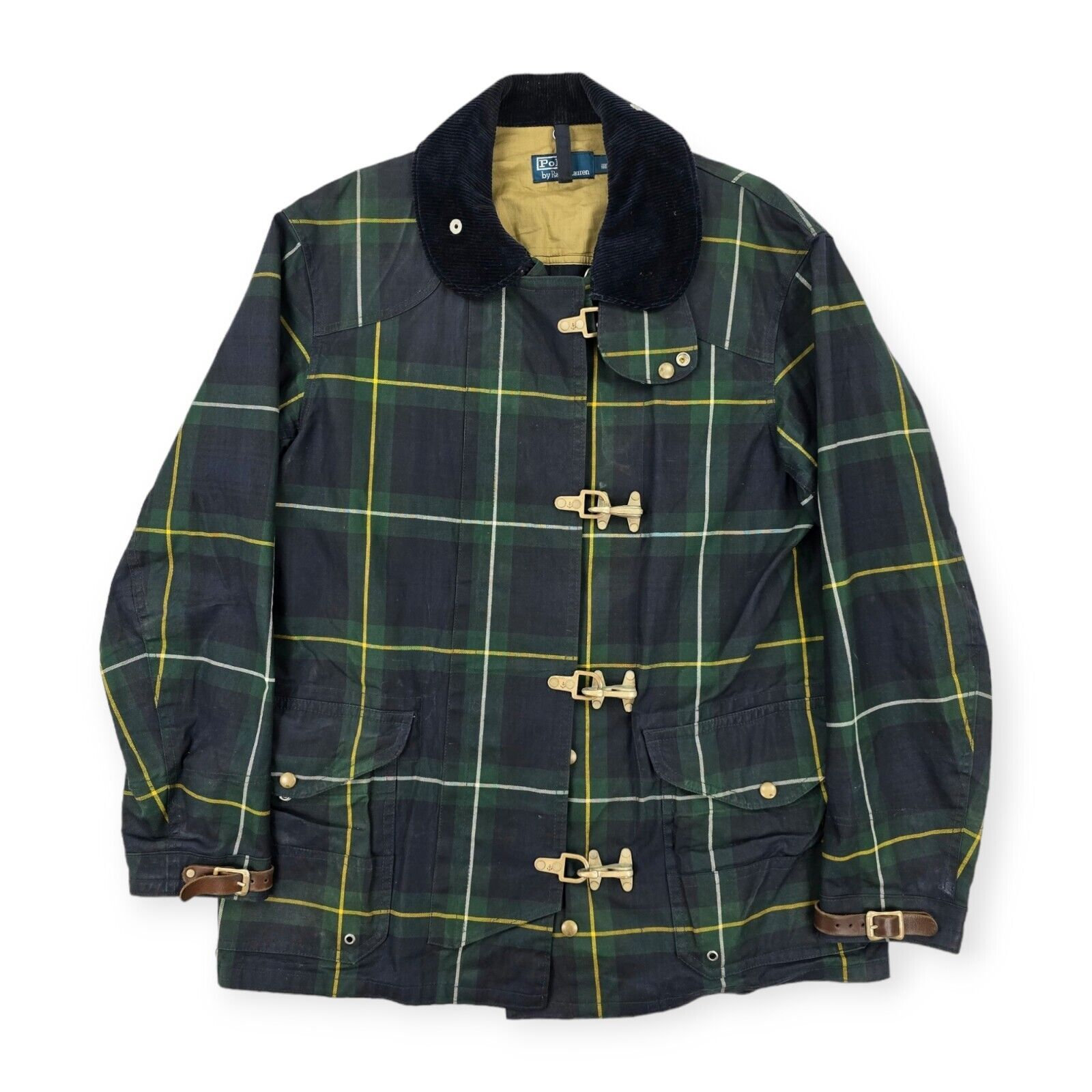 Polo Ralph Lauren Fireman Checkered Waxed Jacket Men s Large Etsy UK