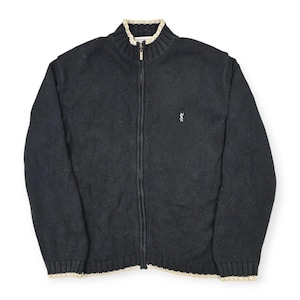 Yves Saint Laurent YSL Vintage Knitted Cardigan Black Men&#39;s XXL