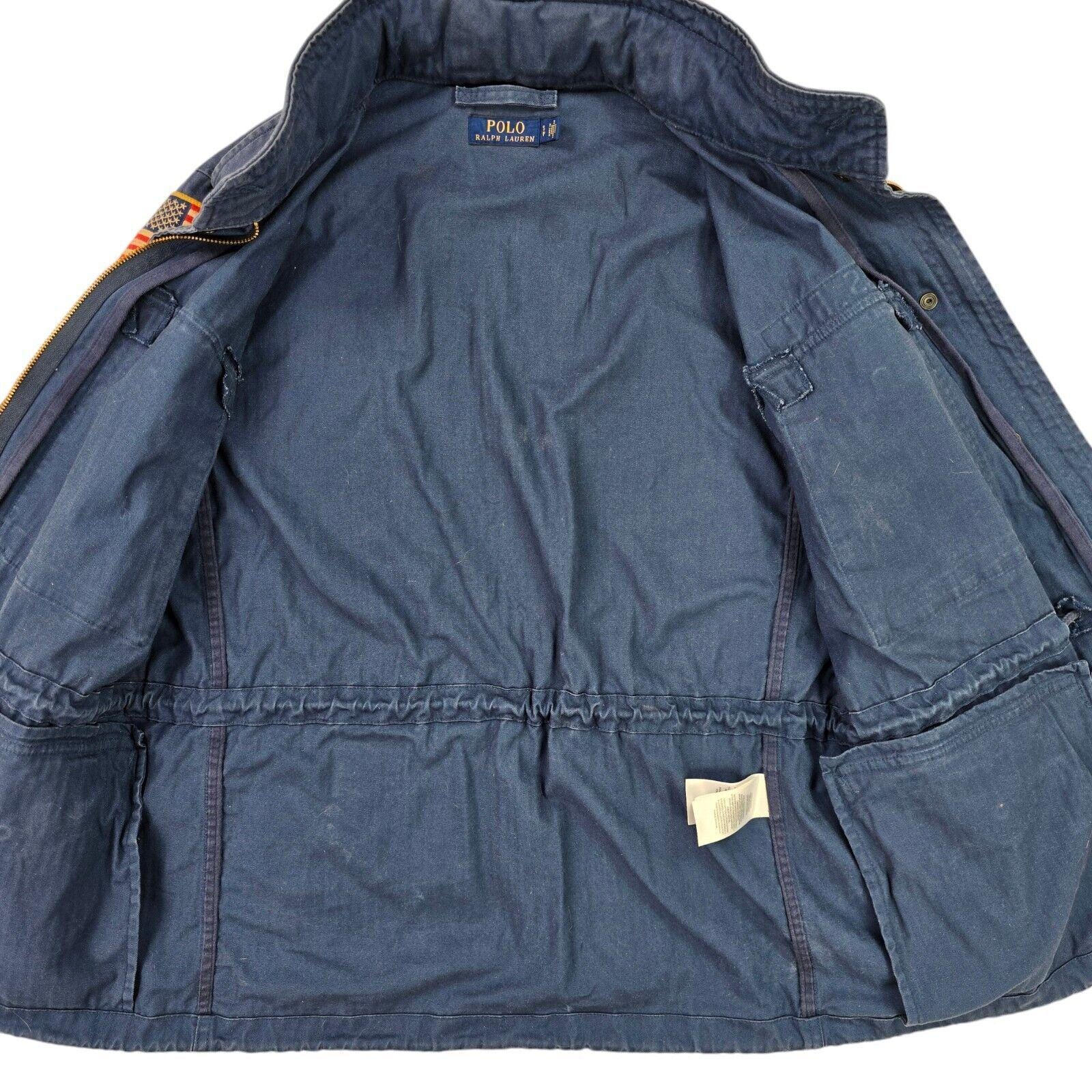 Polo Ralph Lauren M65 USA Flag Combat Field Jacket Blue Women s Small Etsy UK