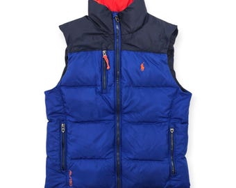 Polo Ralph Lauren Vintage RL/150 Down Puffer Gilet Jacket Blue