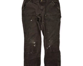 Carhartt Double Knee Original Fit Hose Braun Damen Größe 18 Kurz