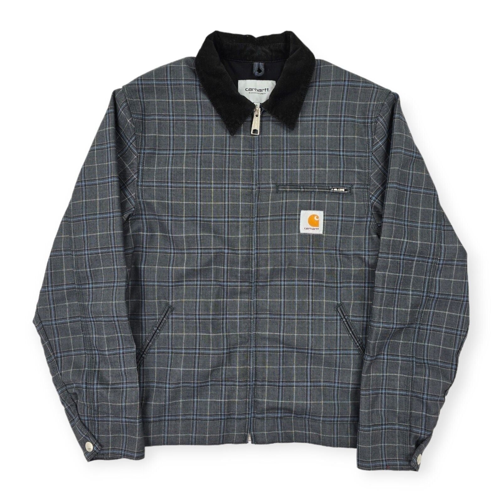 Carhartt WIP Detroit Checkered Jacket Grey Men's Medium - Etsy Carhartt WIP Detroit Checkered Jacket Grey Men's Medium - Etsy