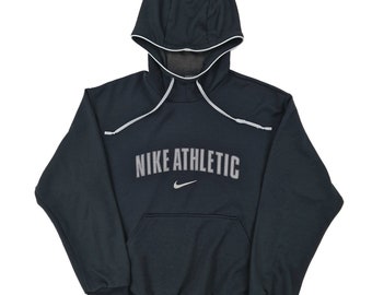 Nike Athletic Vintage Spellout Hoodie Black Men's Small