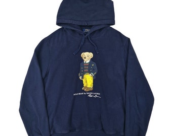 Polo Ralph Lauren Bear Hoodie Blue Men's Medium