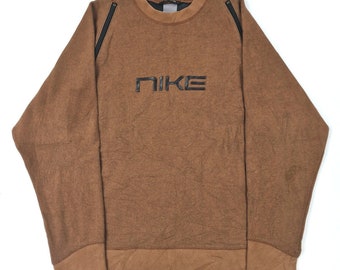 Nike Vintage Spellout Sweatshirt Brown Men's Medium