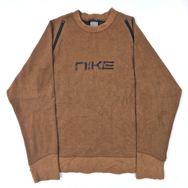 Nike Vintage Spellout Sweatshirt Brown Men's Medium
