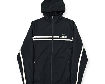 Lacoste Sport Hooded Bomber Jacket Black Men's Large