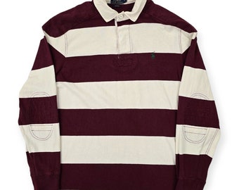 Polo Ralph Lauren Y2K Striped Rugby Shirt Men's Large