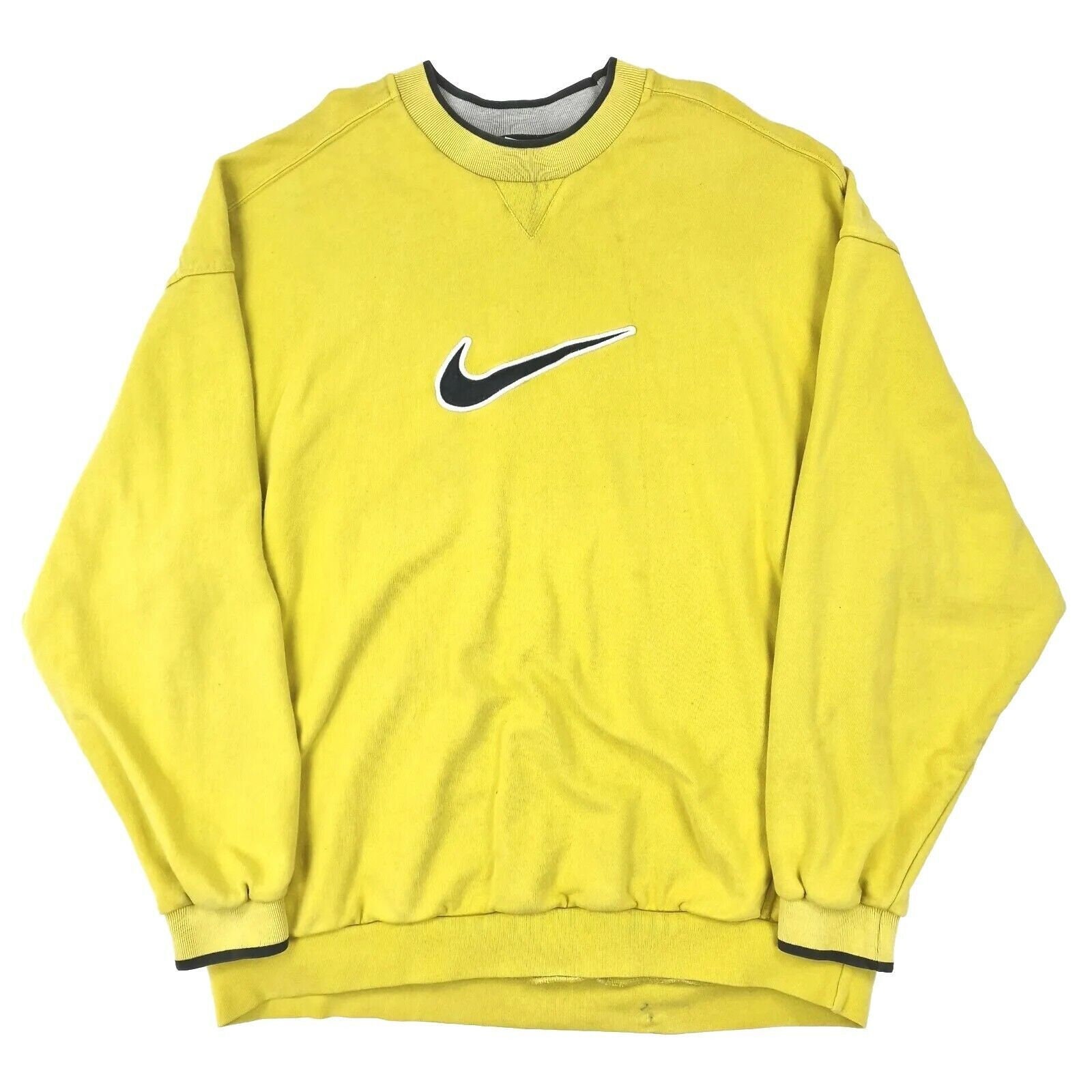 Nike yellow sweatshirt vintage on sale