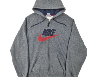 Nike Vintage Spellout Full-Zip Hoodie Grau Herren XL