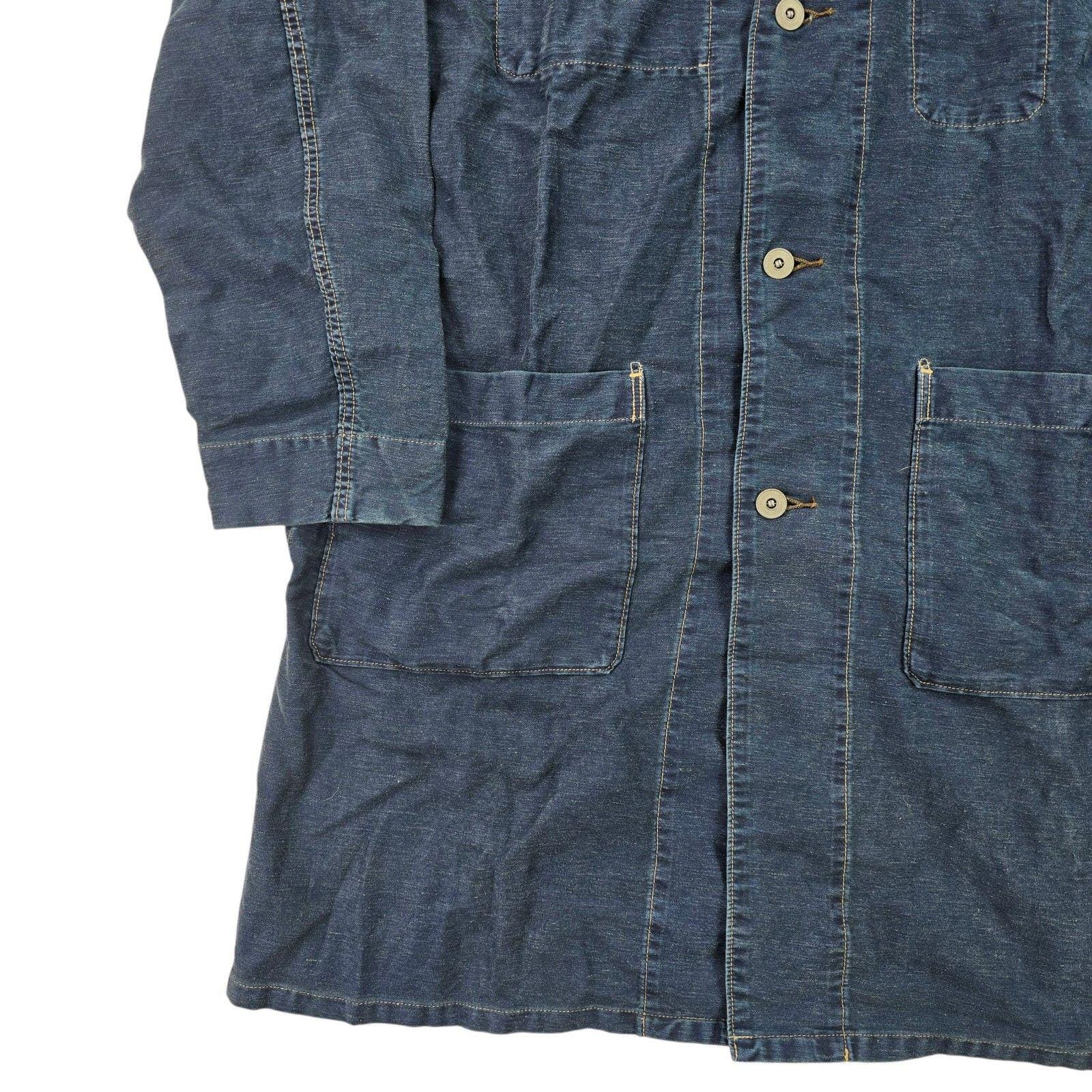 RRL Ralph Lauren Cotton Linen Engineer Coat Blue Men's Small - Etsy