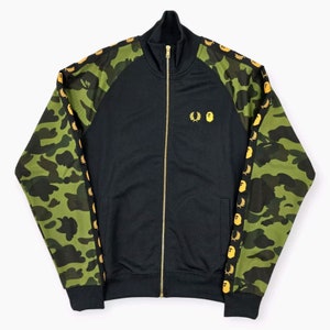 Fred Perry X Bape Camo Print Track Jacket Black Men