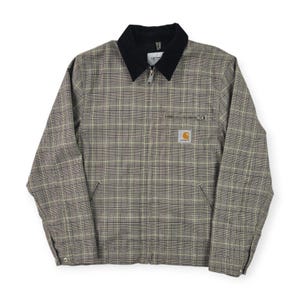 Carhartt WIP デトロイト チェック柄 ジャケット グレー メンズ M