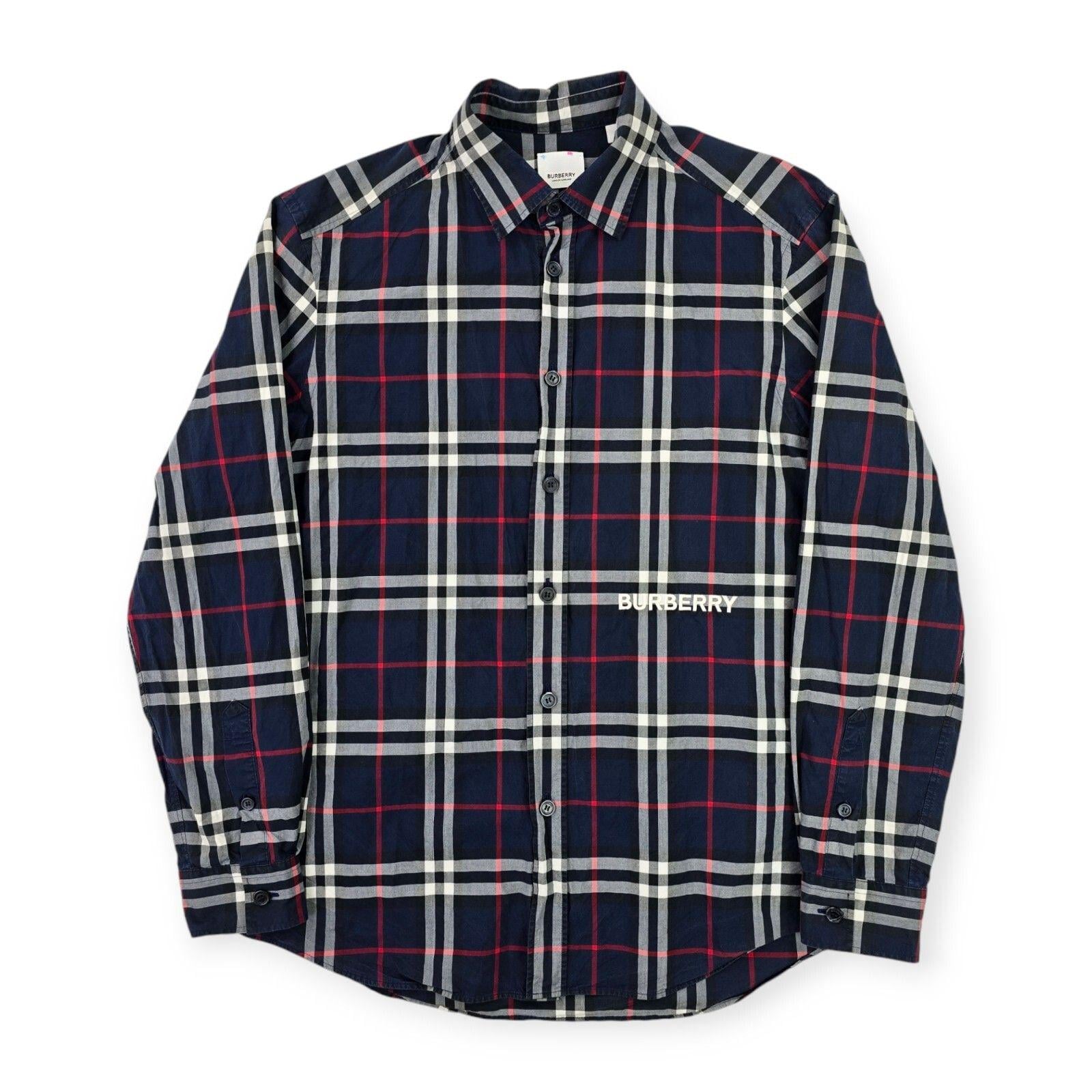 Camisa de manga larga con estampado de cuadros Burberry Spellout para  hombre (talla mediana) - Etsy México, image size:1600x1600