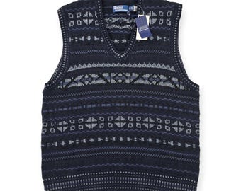 Jersey de punto Fair Isle de Polo Ralph Lauren gris para hombre XL