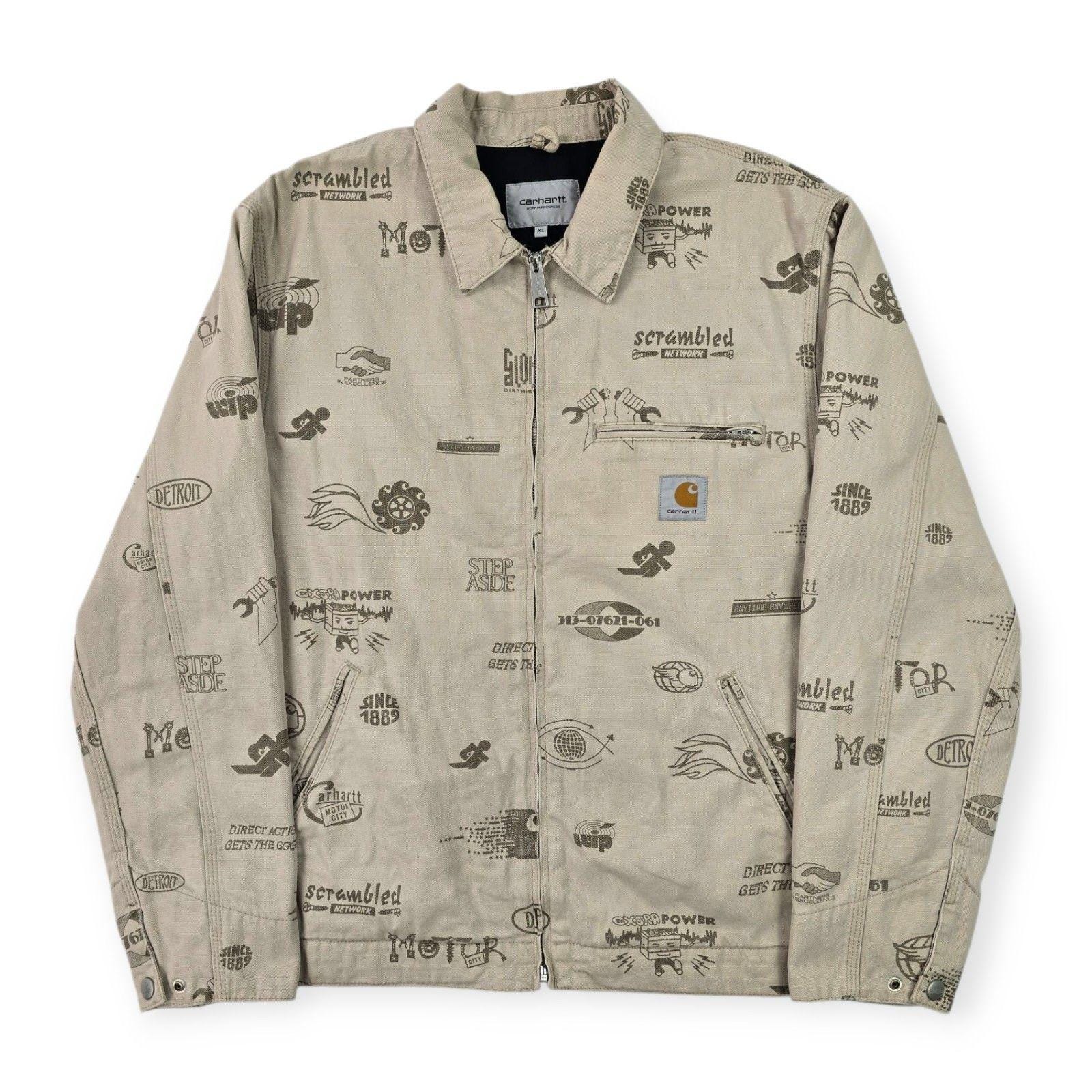Carhartt WIP Detroit Motor City Graphic Bomber Jacket Brown