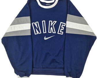 Felpa Nike Vintage Spellout Blu da uomo grande