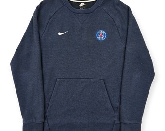 Nike PSG Spellout Pullover Sweatshirt Blau Herren Medium