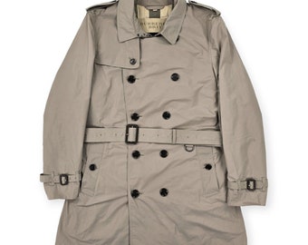 Burberry Brit Packable Double Breasted Trench Coat Beige Women's XXL