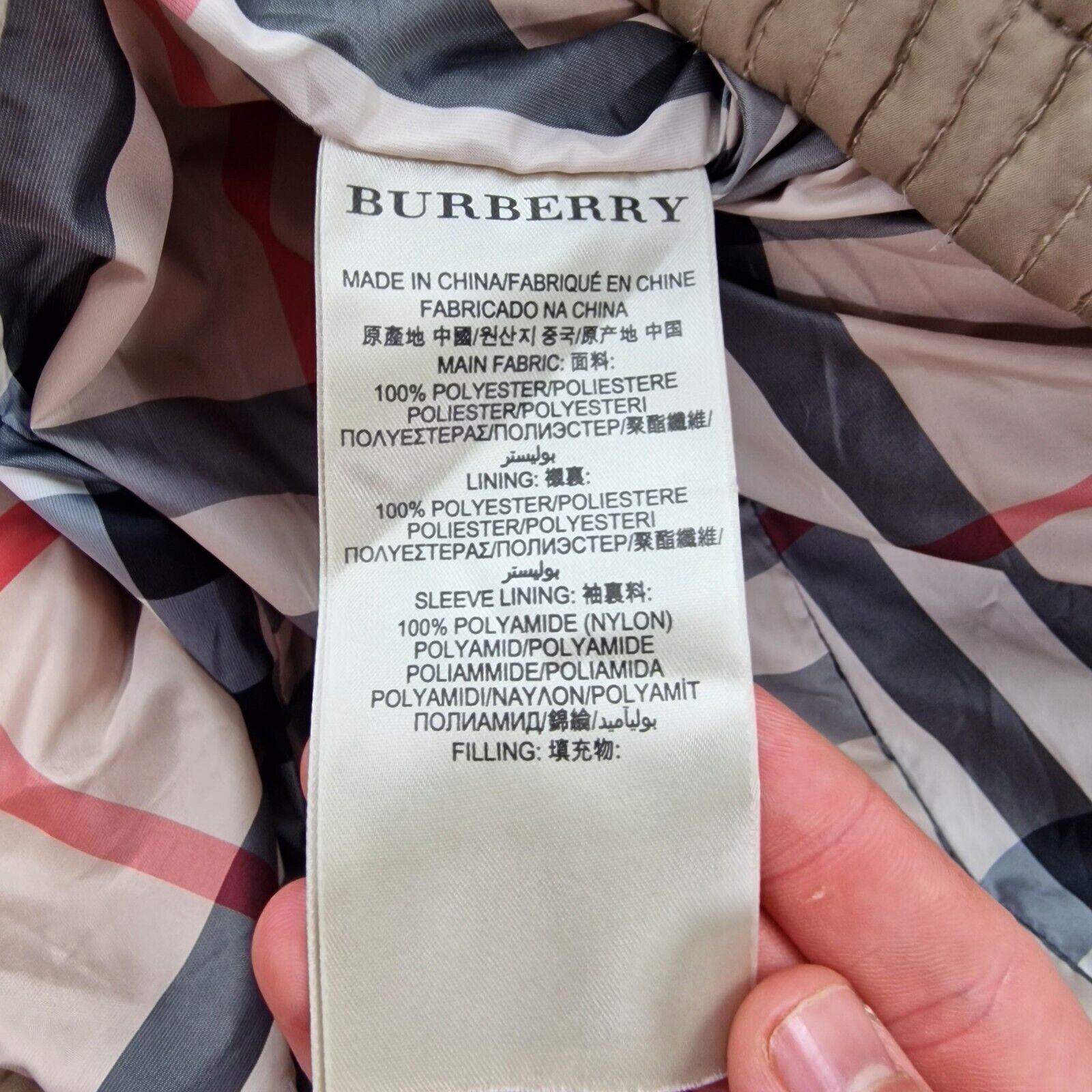 Burberry Brit Nova Check Down Puffer Jacket Brown Women's - Etsy