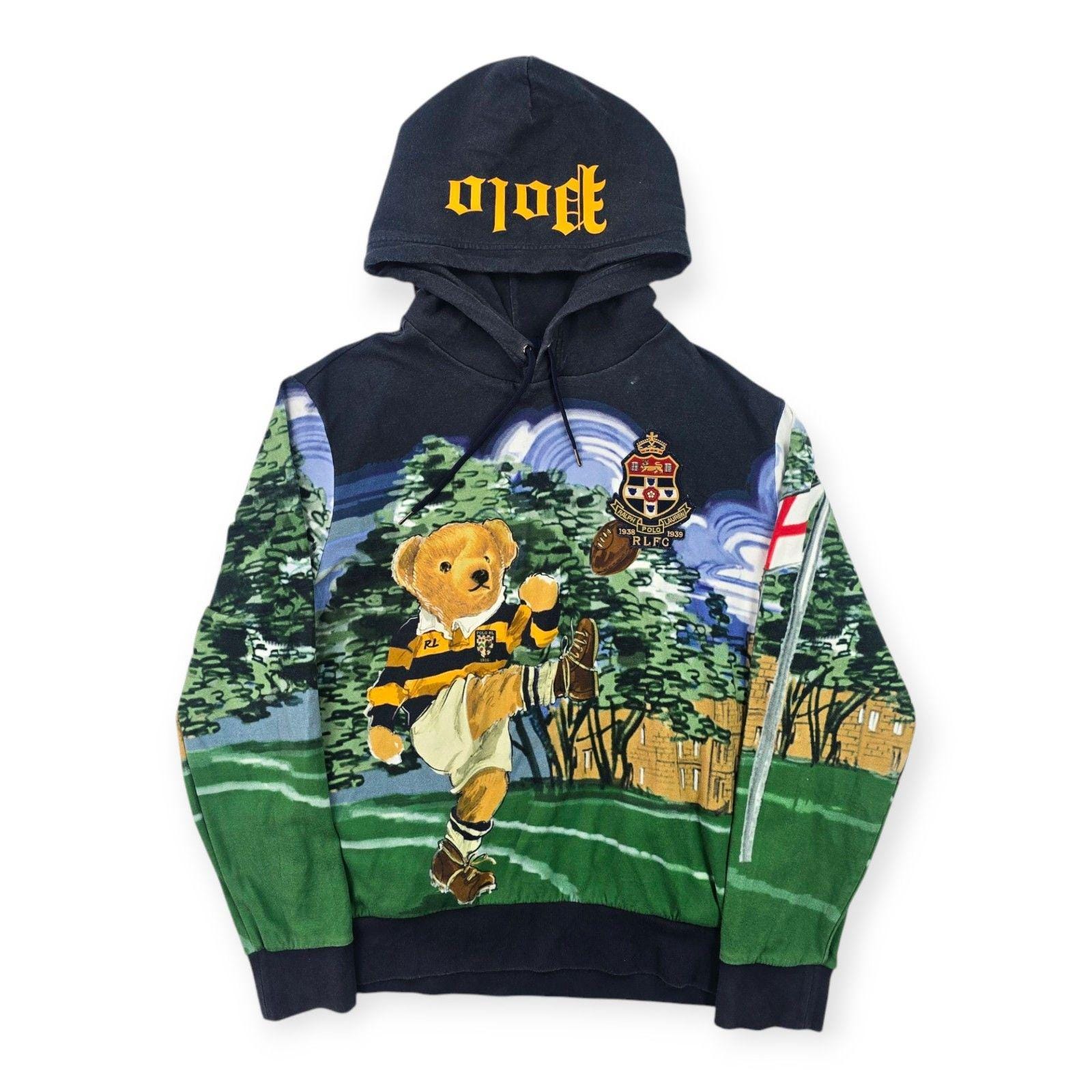 新品 RALPH LAUREN Rugby ラガーフードトレーナーM NWT Polo Ralph Rugby Kicker Bear Hoodie Hoody M | eBay