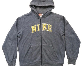 Nike Vintage Spellout Full Zip Hoodie Grau Herren XL