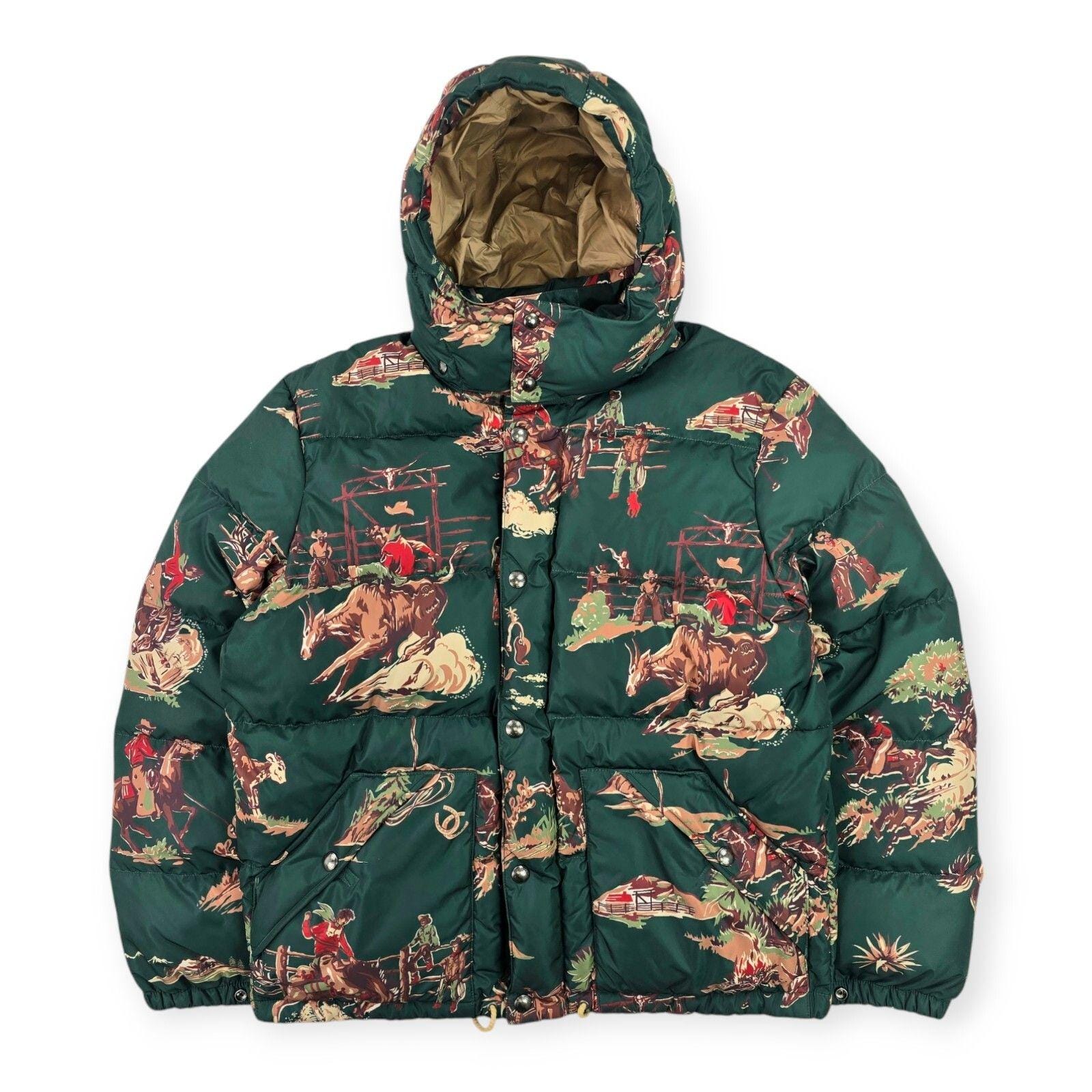 Polo Ralph Lauren Western Cowboy Rodeo Graphic Down Puffer Jacket