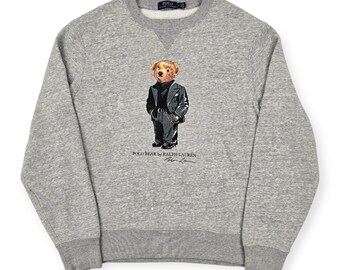 Polo Ralph Lauren Bear Spellout Sweatshirt Grau Herren Medium