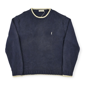 Yves Saint Laurent YSL Vintage Knitted Jumper Blue Men's XL - Etsy