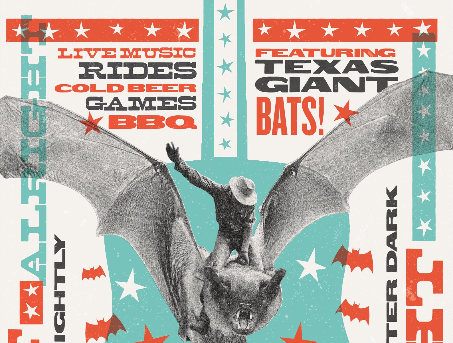 Austin Bat Rodeo Poster - Etsy