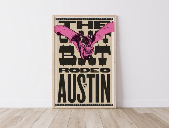 Austin Bat Rodeo Poster Design 2