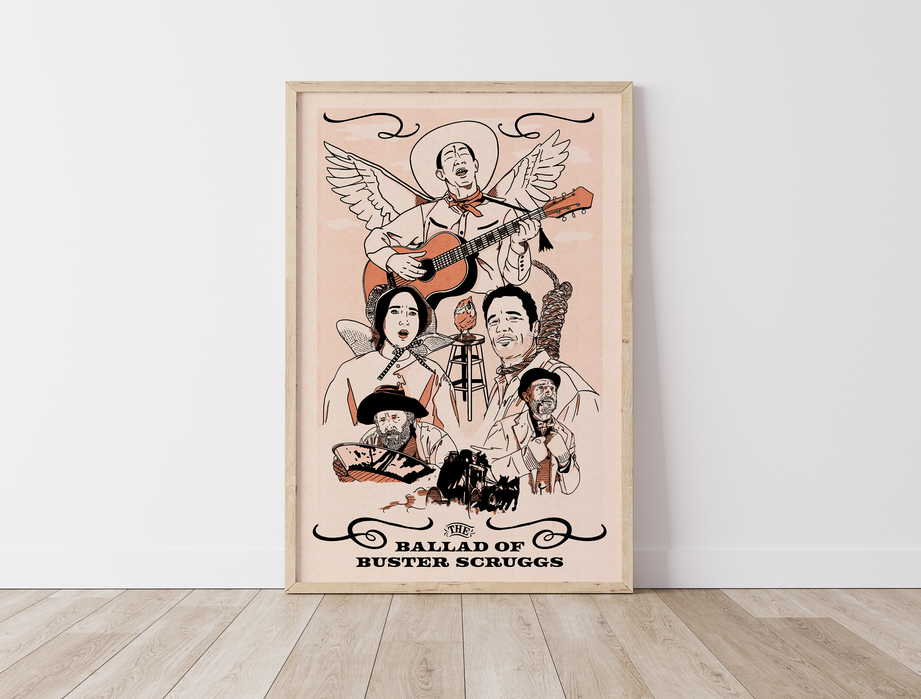The Ballad of Buster Scruggs Poster/orange - Etsy