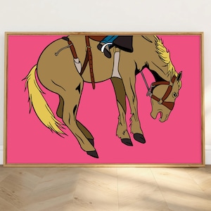Bucking Bronco Art Print