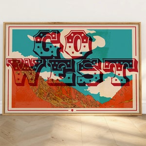 Go West Horizontal Poster
